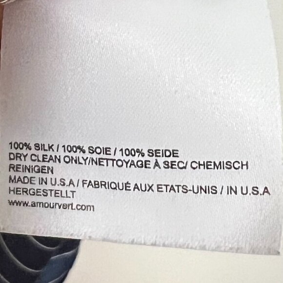 Amour Vert Dress Womens Size Medium Silk Striped Made in USA - Picture 4 of 6